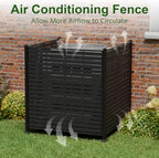 3 panels outdoor air conditioner fence, 48" w on a desk or shelf