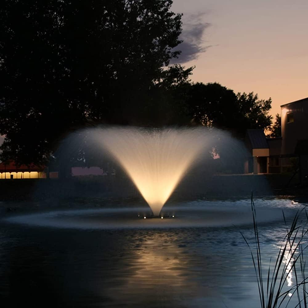 Kasco 3/4HP VFX Aerating Fountain w/LED Lights, 120V, 100ft | Aerating Fountain with includes LED light kit for stunning nighttime display, aerates while creating beautiful water patte..
