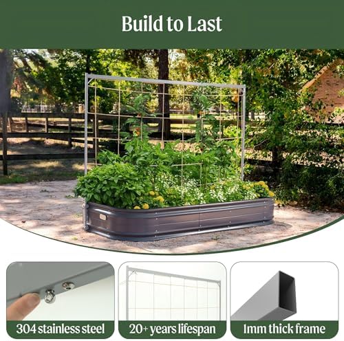 vego garden 5.0ft long tomato metal frame trellis, package contents