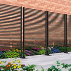 garvee outdoor privacy screen freestanding, 47"x71" rustproof fence, close-up detail