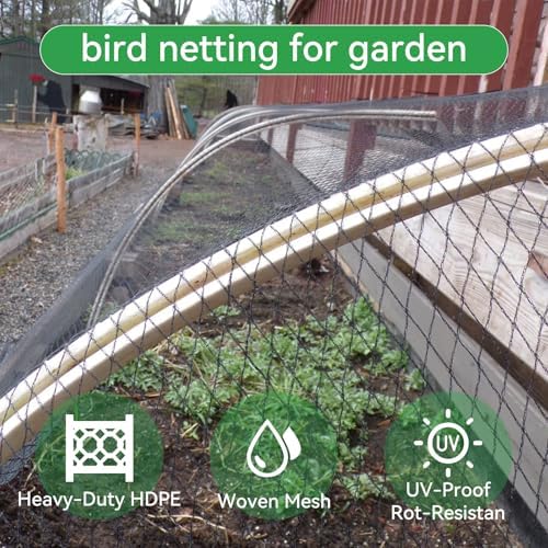 bird netting 25x50 ft 1 inch mesh heavy shown in use