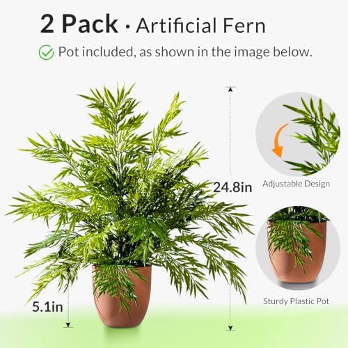 artificial fern plants in pots artificial boston ferns, side view