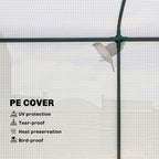 outsunny mini greenhouse portable roll-up door 78.7" x, side view