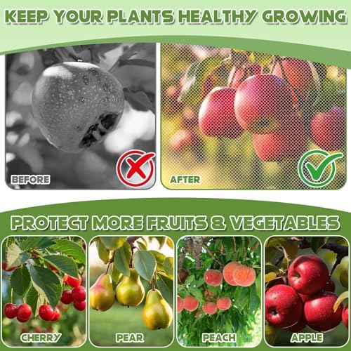 20ft x 20ft extra large fruit tree netting showing dimensions