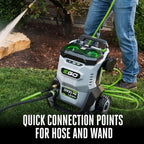 ego power+ electric pressure washer kit, 3200 psi, package contents