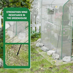 specilite 56×56×78inch walk-in greenhouse for outdoors garden plant, close-up detail