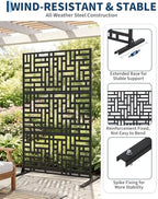 outdoor privacy screen, 48" w x 75" h, side view