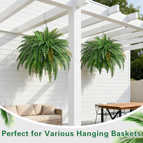 45in fake ferns- large artificial plants outdoor, uv, side view