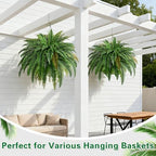 45in fake ferns- large artificial plants outdoor, uv, side view