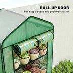 outsunny 5 tier mini greenhouse w/ screen roof, package contents