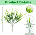uieke 28 bundles artificial outdoor plants uv resistant, close-up detail