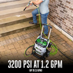 ego power+ electric pressure washer kit, 3200 psi, side view