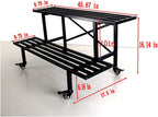 zhongma 2 tier heavy duty metal plant stand on a desk or shelf