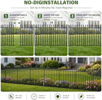 no dig decorative garden fence, 32in(h)×22ft(l), 10 panels on a desk or shelf