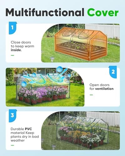 quictent mini greenhouse for indoor outdoor, portable quick-setup, side view