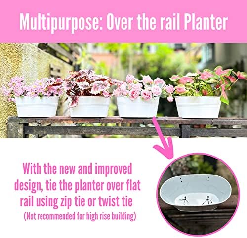 lalagreen modern rail planter (11.8 in, 6 pack) showing dimensions