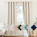 nicetown 100% absolutely blackout linen curtains with thermal, main product view