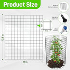 13.8x12 inch plant protector, wire garden cages with shown in use