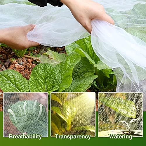 50ft garden mesh netting barrier,fruit tree plant netting showing dimensions