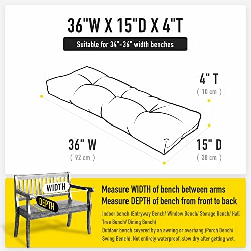 sunrox lokgrip non slip tufted memory foam bench on a desk or shelf
