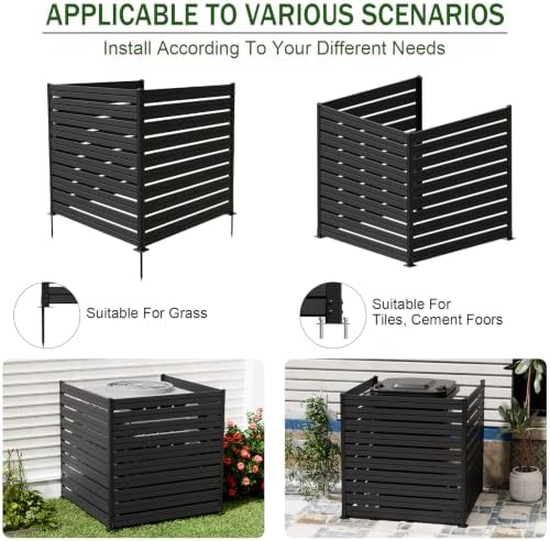 air conditioner fence, 50" w x 50" h, front angle view