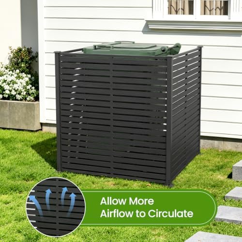 47" w x 48" h air conditioner fence, view 9