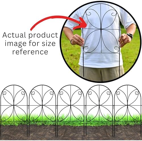 shoplala garden fence animal barrier (10 panels) 12in(l), side view