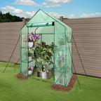 heyfurni walk in greenhouse with shelves,walk-in plant green shown in use