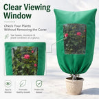 95 x 95 inch plant covers with clear shown in use