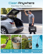 seesii cordless pressure washer 1500psi, portable power washer, front angle view