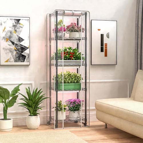 indoor greenhouse with grow lights 40w , 15.7", main product view