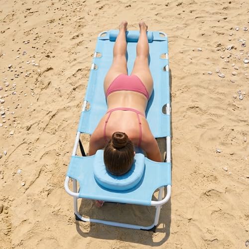 aboron 3-in-1 tanning chair, 5-position with face and, front angle view