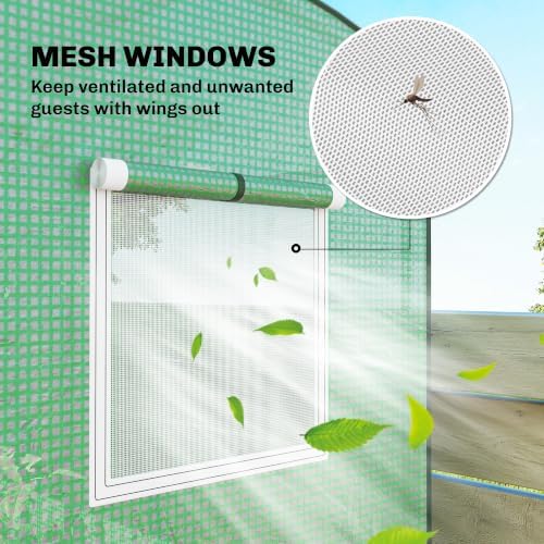 outsunny mini greenhouse portable roll-up door 78.7" x, package contents