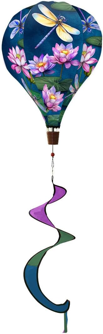 Briarwood Lane Spring Dragonflies and Water Lilies Balloon Wind Twister 54x12 for Spring Balloon