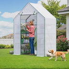 walk in greenhouses, 57 x 29 x 76, front angle view