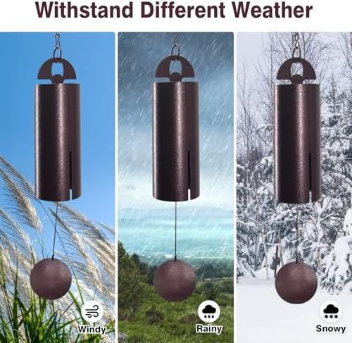 astarin wind chimes for outside deep tone heroic showing dimensions