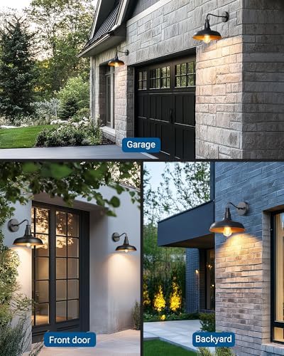 dewenwils 2 pack gooseneck barn outdoor wall light, package contents