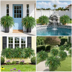 45in fake ferns- large artificial plants outdoor, uv, front angle view