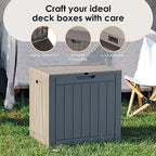 drato deck boxes, 30 gallon outdoor storage box, side view
