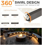 CLOUDY BAY [6 Pack] 7 Inch 12V-15 VAC/DC Low Voltage Hardscape Lighting Paver Light,Retaining Wall Lights Outdoor,IP65 Waterproof, 5W 2700K Soft White,Frost Lens Deck Step Light