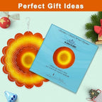 Sun Wind Spinner Outdoor Decor, Yellow Orange Sunflower 6 Inch 3D Wind Sculpture for Garden Patio Yard Hanging, Ideal Gifts for Mom Women