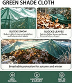 70% green shade cloth with grommets, 12 ft, side view