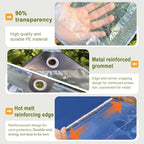 clear tarps heavy duty waterproof - 8x10ft clear, side view
