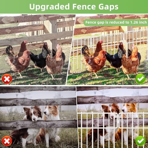 blingluck animal barrier fence, 10 pcs upgrade 1.26 showing dimensions