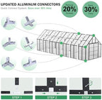 28x10x10 ft large greenhouse for outdoor with transparent on a desk or shelf
