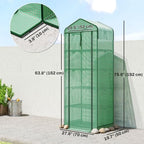 outsunny 5 tier mini greenhouse w/ screen roof on a desk or shelf