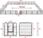topeakmart 24inx85ft rustproof decorative garden fence outdoor showing dimensions