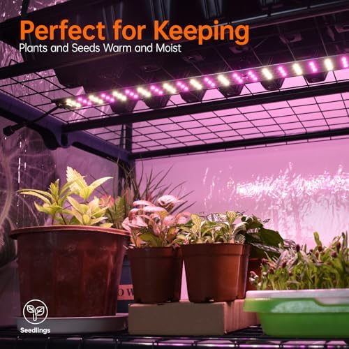 bstrip indoor greenhouse with grow light, 4-tier mini shown in use