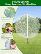 fruit tree netting for cicadas - with zipper, package contents