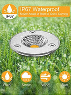 zuckeo low voltage landscape lighting led well lights, close-up detail